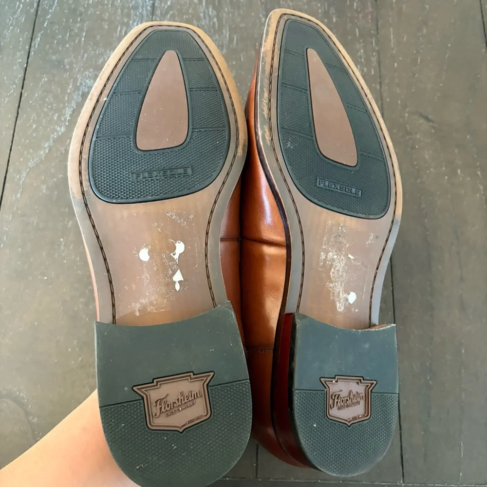 Florsheim Sorrento Moc‎ Toe Penny Loafers Cognac Size 9